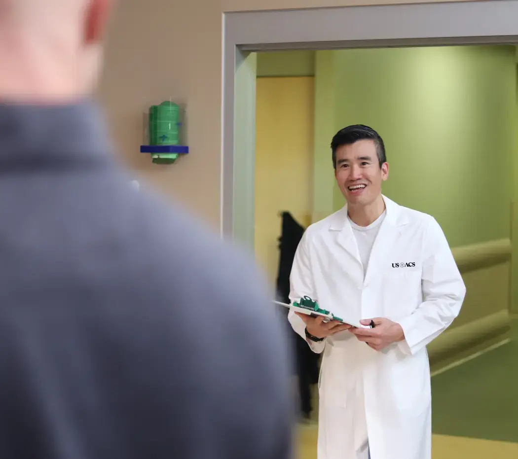 Doctors talking to each other