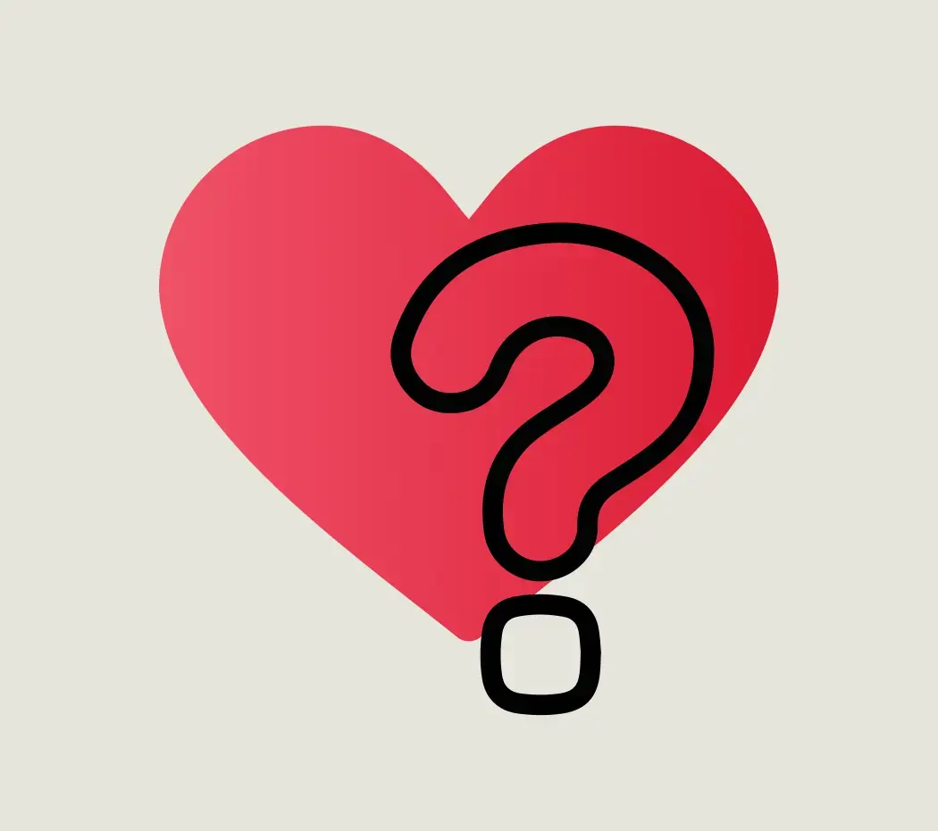 Heart icon with a question mark