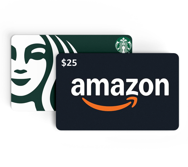 Starbucks and Amazon Gift Cards