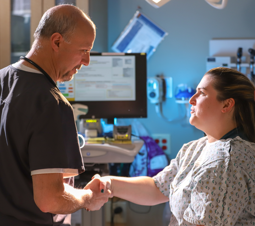 doctor talking to patient